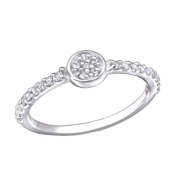 Silver Round Cubic Zirconia Ring