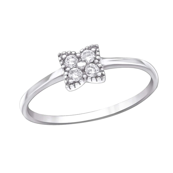 Silver Sparkling Cubic Zirconia Ring