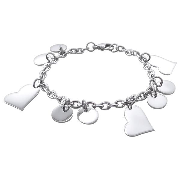 Women Steel Heart Bracelet