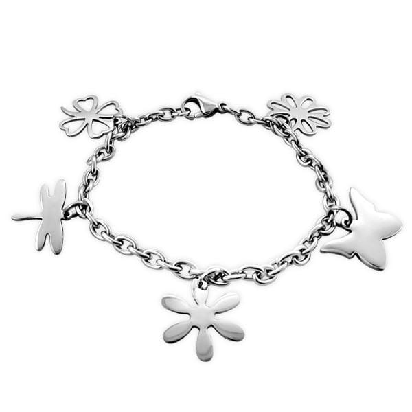 Women Steel Flower Bracelet