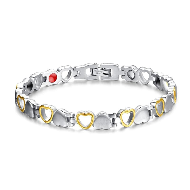 Gold Heart Magnetic Health Bracelet for women