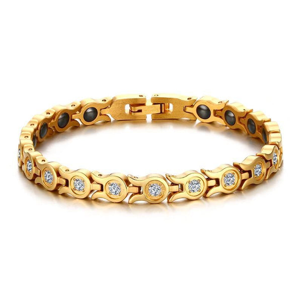 Womens Luxury Gold Magnetic Bracelet