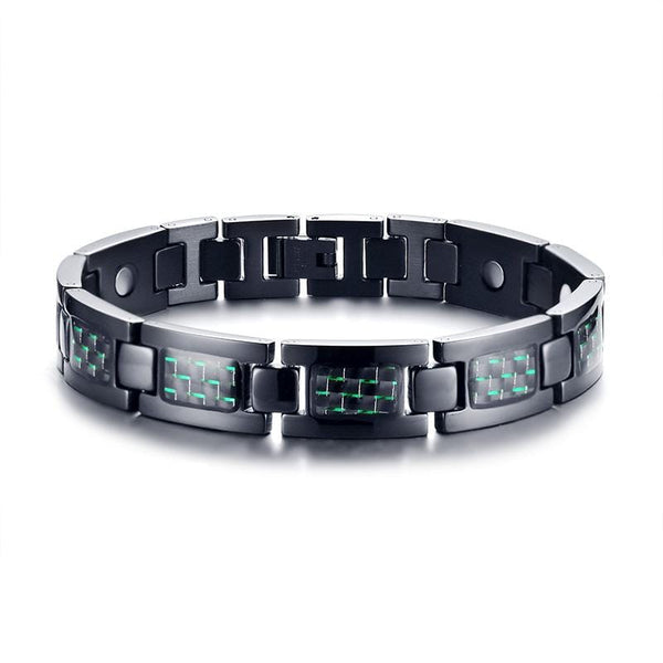 Stainless Steel Black Magnetic Bracelet for Mens