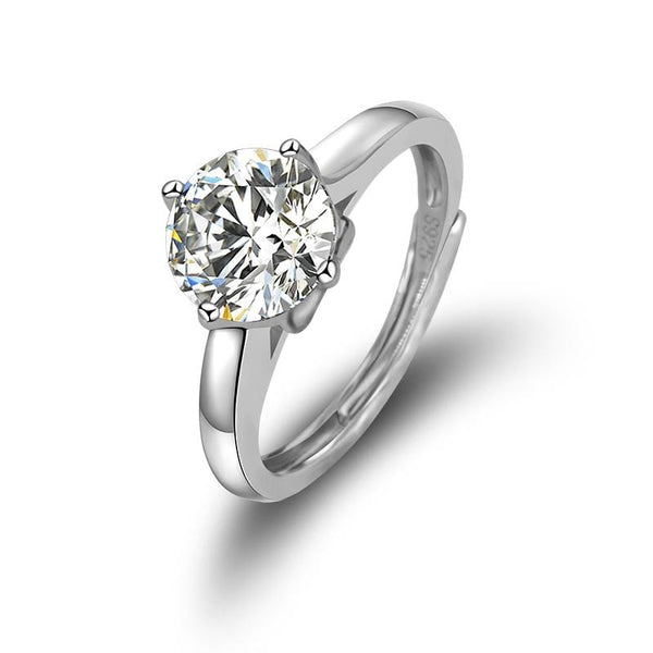Moissanite Solitaire Engagement  Ring