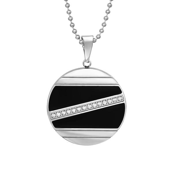 Surgical Steel Round Pendant Necklace