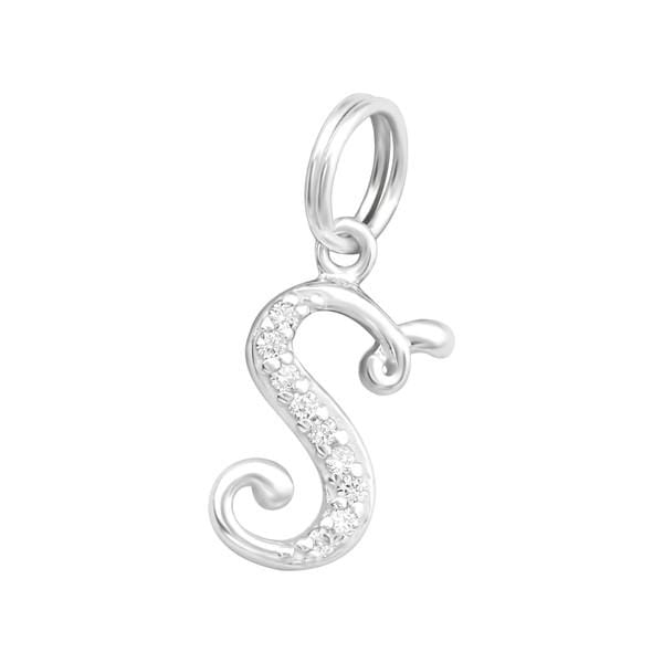 Silver  Letter S Charm