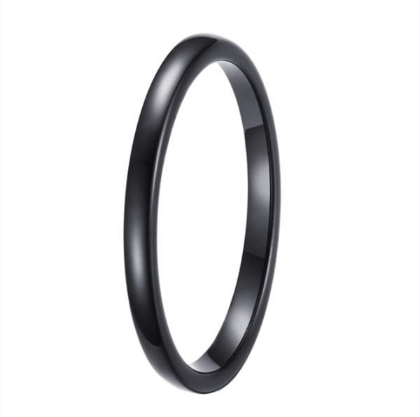 Tungsten  Black Wedding Ring for Women