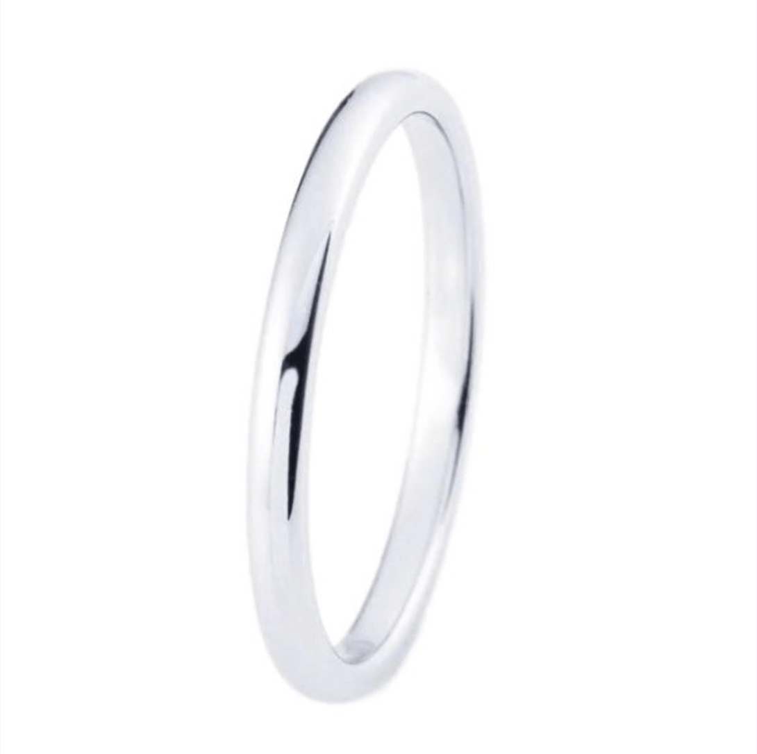 Tungsten Sliver Engagement & Wedding Ring for Women