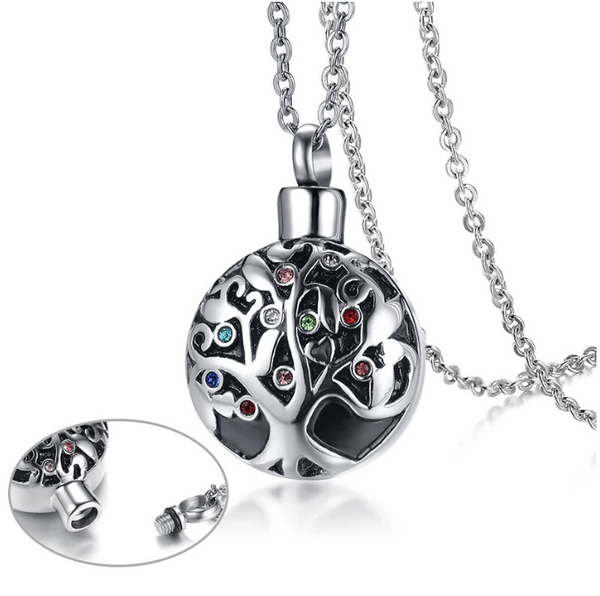 Tree of Life Cremation Urn Necklace