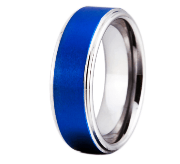 Blue Tungsten  Ring  for Men