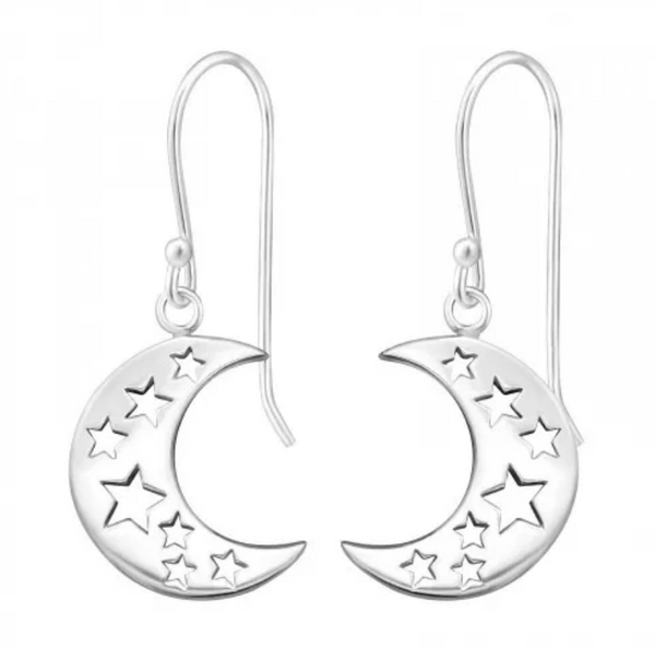 Silver Moon Earrings