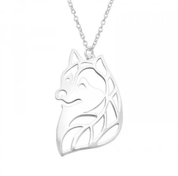 Silver Laser Cut Fox Necklace