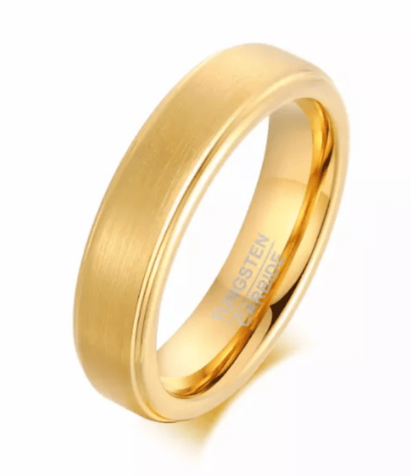 Gold Genuine Tungsten Carbide Ring