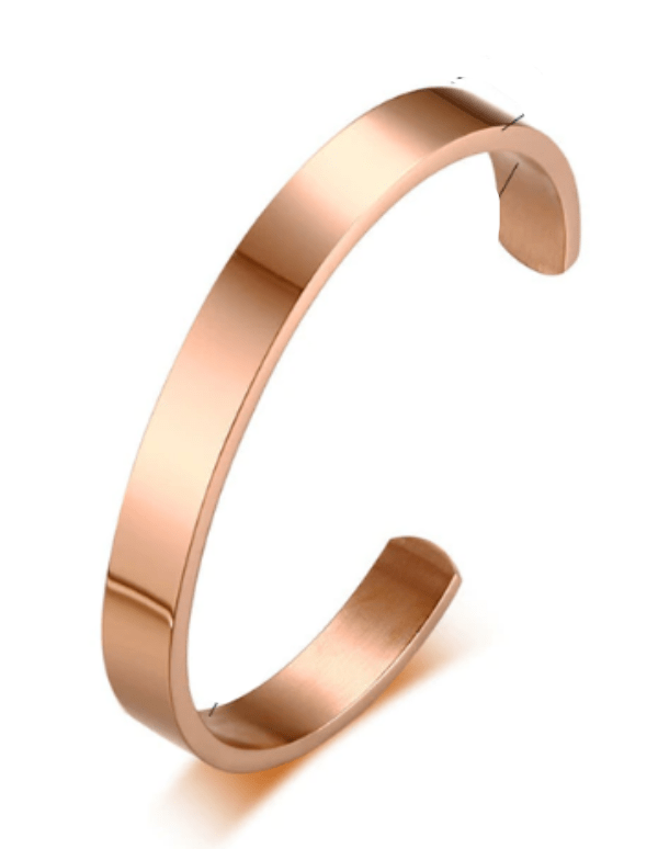 Rose Gold Personalised Custom Engraved  Cuff Bracelets