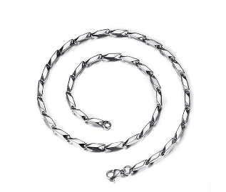 Stainless Steel Mens Silver Chain Necklace