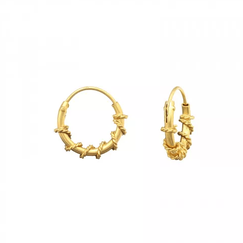 Gold Plated Bali Hoop Earrings