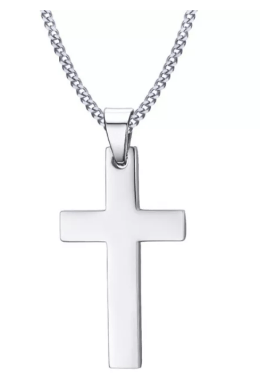 Silver Men Cross Pendant