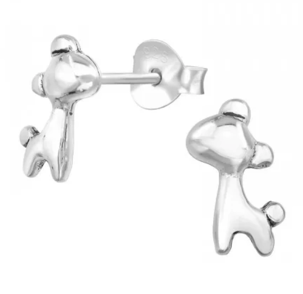 Silver Giraffe Stud Earrings