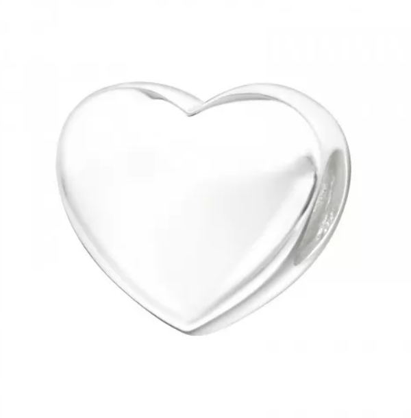 Silver Heart Bead