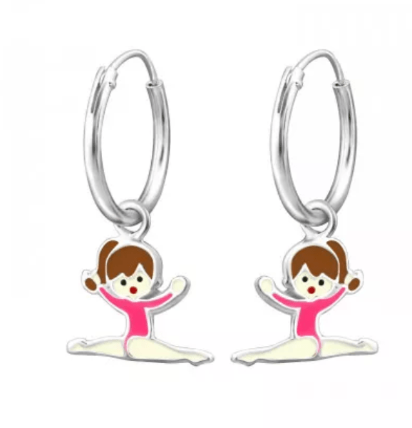 Kids Gymnastics Hoop Earrings