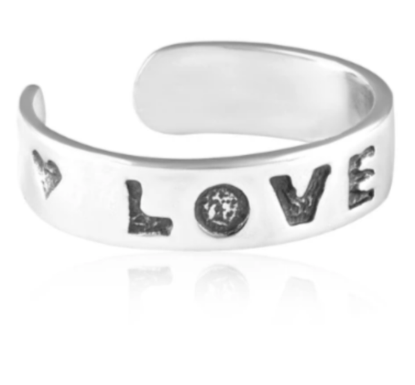 Sterling Silver Love Heart Toe Ring