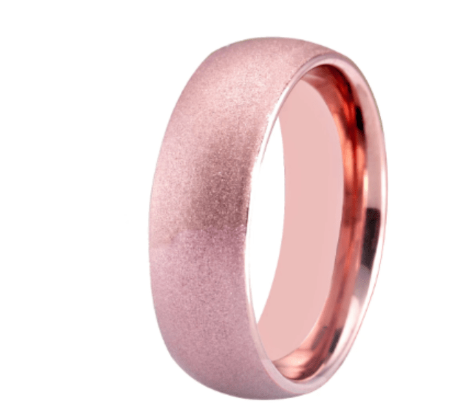Pink Tungsten Engagement Ring for Women
