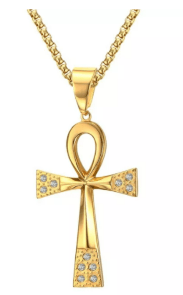 Gold Plated Anka Cross Pendant