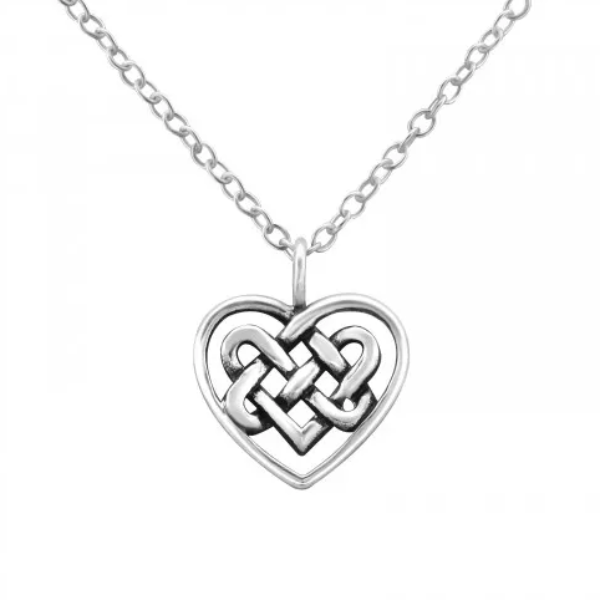 Silver Celtic Heart Necklace