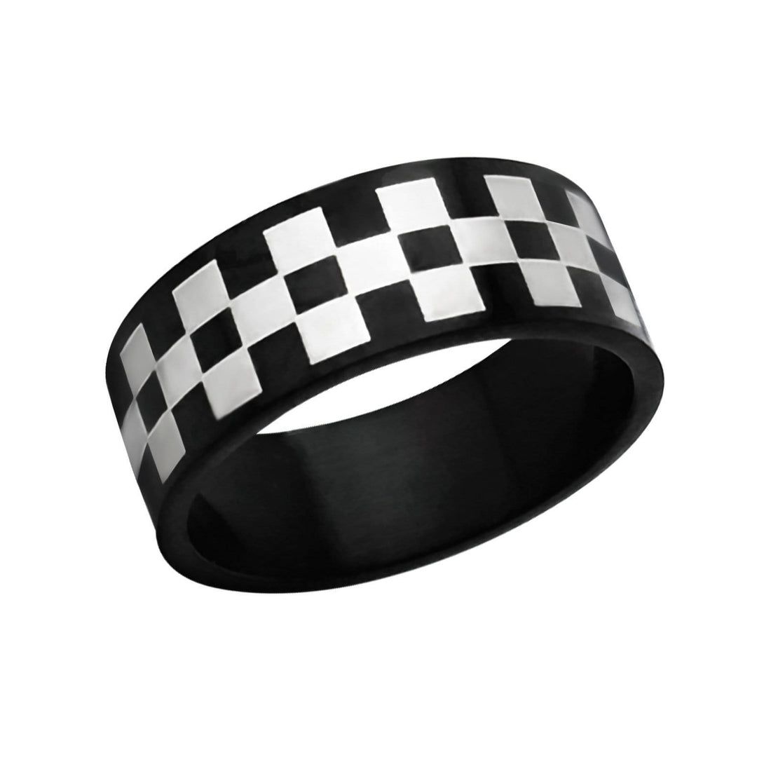 Stainless Steel Chess Board Ring