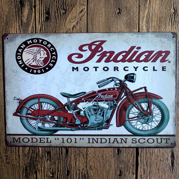 Indian Motarcyle Metal Tin Sign Poster