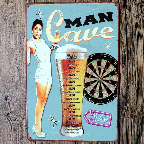 Man Cave Metal  Poster