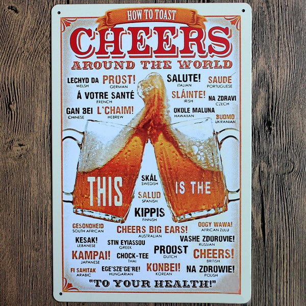 Cheers  Large  Metal  poster
