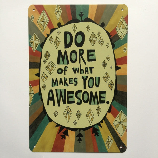 Do More Quote Metal Tin Sign Poster