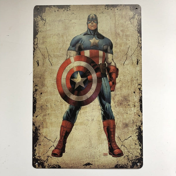 Captain America Metal Tin Sign Poster
