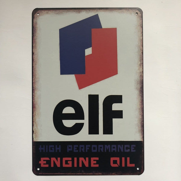 ELF Engine Old Metal Tin SIgn Poster