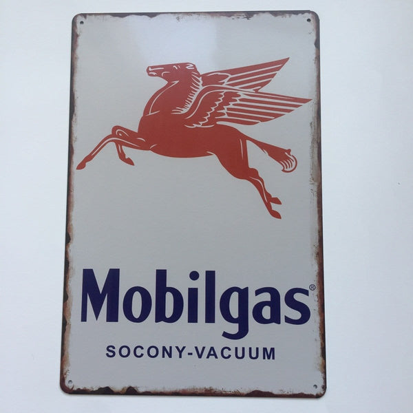Mobilgas Tin Sign Poster