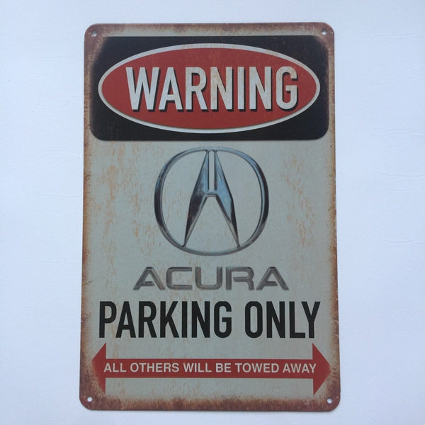 Acura Parking Only Sign Metal Poster