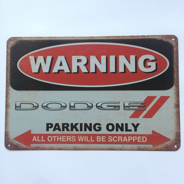Dodge Parking Only Sign Metal Poster
