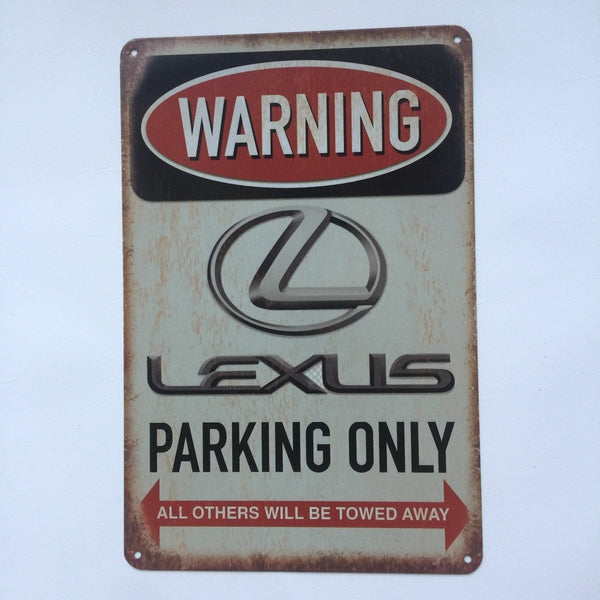 Lexus Parking Only Sign Metal Poster