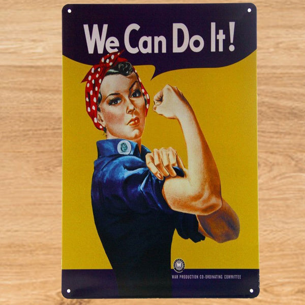 We Can Do It Metal Tin Poster