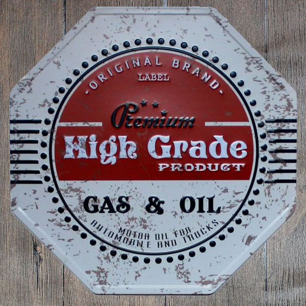 Premium High Grade Octagon Metal Tin Sign Poster