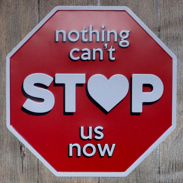 Nothing Cant Stop Us Now Octagon Metal Tin Sign Poster