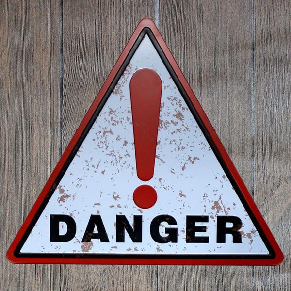 Danger Triangle Metal Tin Sign Poster