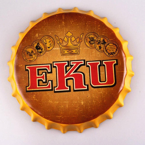 EKU Beer Cap Metal Tin Sign Poster