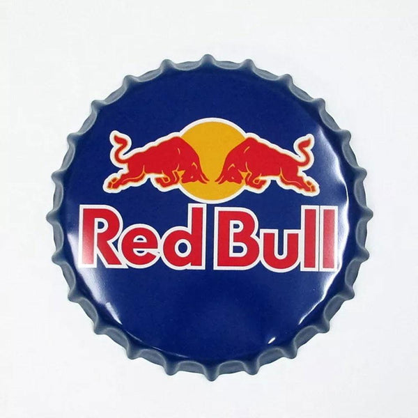 Red Bull Beer Cap Metal Tin Sign Poster
