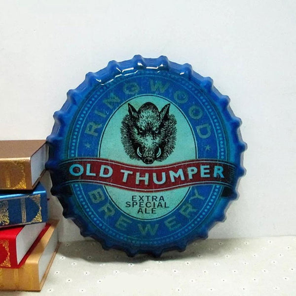 Old Thumper Beer Cap Metal Tin Sign Poster