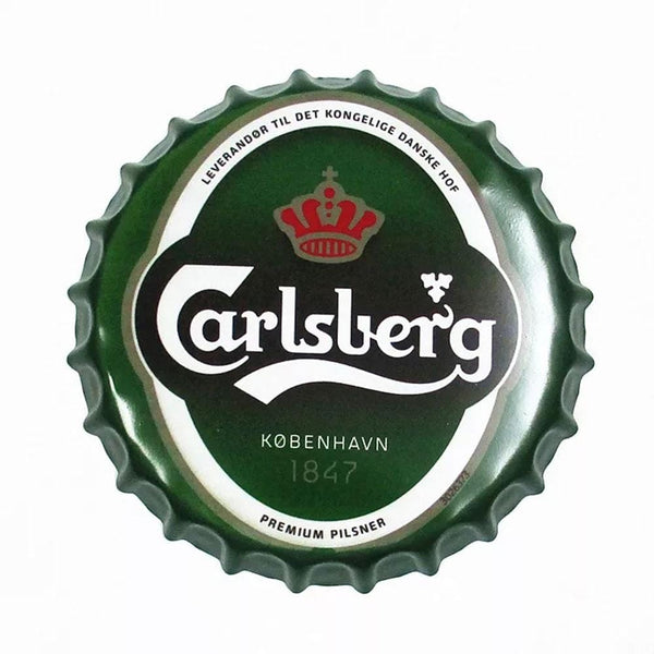 Carlsberg Beer Cap Metal Tin Sign Poster