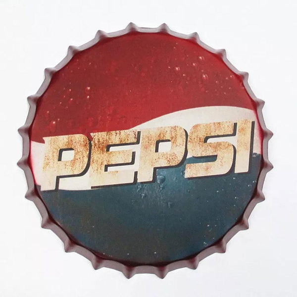 Pepsi Beer Cap Metal Tin Sign Poster