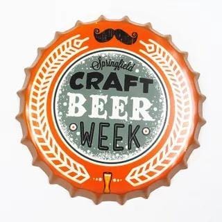 Craft Beer Week Beer Cap Metal Tin Sign Poster