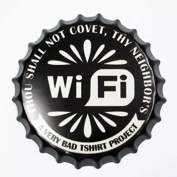 WI-FI Beer Cap Metal Tin Sign Poster